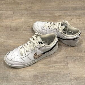 Leopard print & gold AF1 lows